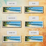 Playa Fronton, Dominican Republic Panoramic Print, Vacation Gift, Dominican Republic Wall Art, Beach Painting, Beach Decor, Beach Or Lakehouse Art