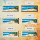 Playa Rincón, Dominican Republic Panoramic Print, Vacation Gift, Dominican Republic Wall Art, Beach Painting, Beach Decor, Large Wall Art, Wood Frame Art