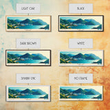 Pui O, Hong Kong Panoramic Print, Vacation Gift, Hong Kong Wall Art, Beach Painting, Beach Decor, Large Wall Art, Wood Frame Art