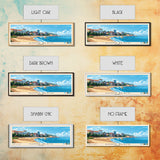 Sunny Beach, Bulgaria Panoramic Print, Vacation Gift, Bulgaria Wall Art, Beach Painting, Beach Decor, Beach Or Lakehouse Art