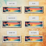 Sunset Beach, Thailand Panoramic Beach Print, Vacation Gift, Thailand Wall Art, Beach Painting, Beach Decor, Beach Painting