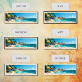 The Split, Belize Panoramic Beach Print, Vacation Gift, Belize Wall Art, Beach Painting, Beach Decor, Beach Painting