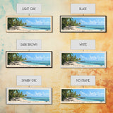 Tobacco Caye, Belize Panoramic Print, Vacation Gift, Belize Wall Art, Beach Painting, Beach Decor, Large Wall Art, Wood Frame Art