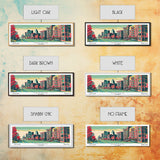 Chicago Illinois Panoramic Travel Poster Canvas Print