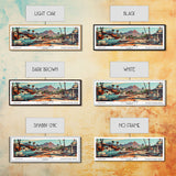 Glendale Arizona Panoramic Wall Art, Mid Century Modern Framed Canvas Print, Retro Pop Art Travel Poster, Home Decor, Office Wall Art, Gift Idea