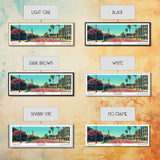 Irvine California Panoramic Wall Art, Mid Century Modern Framed Canvas Print, Retro Pop Art Travel Poster, Cityscape Decor, Living Room Art, Office Wall Art, Home Decor