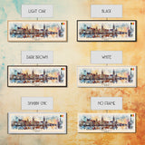 Ghent Belgium Wall Art, Panoramic Travel Poster, Panoramic Framed Canvas Print, City Wall Art, Wall Hanging Home Decor, Travel Art