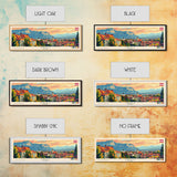 Graz Austria Wall Art, Panoramic Travel Poster, Panoramic Framed Canvas Print, City Wall Art, Wall Hanging Home Decor, Travel Art