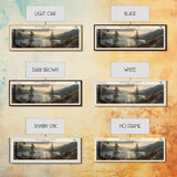 Grand Lake Colorado Framed Canvas Print, Panoramic Lake House Decor, Wall Art, Travel Poster, Stunning Lake Painting, Nature Art