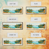 Great Bear Lake Northwest Framed Canvas Print, Panoramic Art, Midcentury Modern, Pop Art, Bedroom Decor, Travel Poster, Lake View, Wall Art