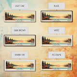 Hottah Lake Northwest Territories Framed Canvas Print, Panoramic Wall Art, Midcentury Modern, Pop Art, Bedroom Decor, Travel Poster, Home Decor