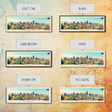 Adelaide, Australia Panoramic Travel Poster Canvas Print, Adelaide, Australia Painting, Australia Art, Adelaide Panoramic Travel Art, Travel Painting