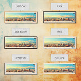 Bloemfontein, South Africa Panoramic Travel Poster Canvas Print, Bloemfontein, South Africa Painting, South Africa Art, Bloemfontein Panoramic Travel Art, Travel Painting