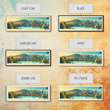 Panoramic Travel Poster Christchurch, New Zealand Canvas Print, Christchurch, New Zealand Painting, New Zealand Art, Christchurch Travel Art, Guest Room Painting