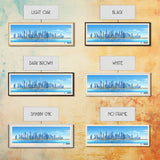 Dubai, United Arab Emirates Panoramic Travel Poster Canvas Print, Dubai, United Arab Emirates Painting, United Arab Emirates Art, Dubai Travel Art, Living Room Painting