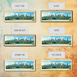 Panoramic Travel Poster Edmonton, Canada Canvas Print, Edmonton, Canada Painting, Canada Art, Edmonton Travel Art, Guest Room Painting