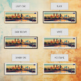 Melbourne, Australia Panoramic Travel Poster Canvas Print, Melbourne, Australia Painting, Australia Art, Melbourne Travel Art, Living Room Painting