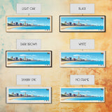 Port Elizabeth, South Africa Panoramic Travel Poster Canvas Print, Port Elizabeth, South Africa Painting, South Africa Art, Port Elizabeth Travel Art, Guest Room Painting