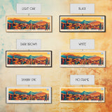 San Salvador de Jujuy, Argentina Panoramic Travel Poster Canvas Print, San Salvador de Jujuy, Argentina Painting, Argentina Art, San Salvador de Jujuy Panoramic Travel Art, Travel Painting