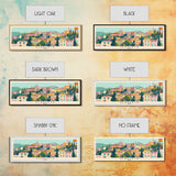 Albacete Spain Travel Print Wall Art, Panoramic City Art, Travel Art, Wall Decor, Vacation Gift, Framed Canvas Print Or Metal Art