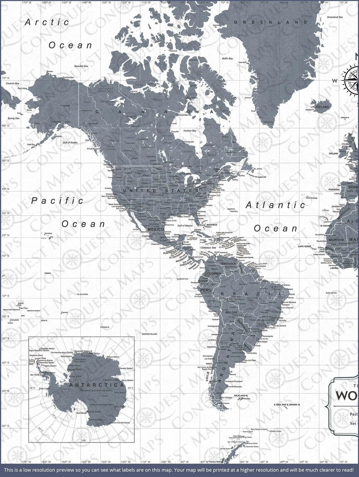 Push Pin World Map Pin Board - Dark Gray Color Splash - Pins Included!