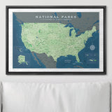 National Parks Push Pin Map Pin Board - Pins Included!