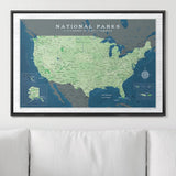 National Parks Push Pin Map Pin Board - Pins Included!