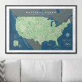 National Parks Push Pin Map Pin Board - Pins Included!