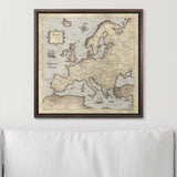 Push Pin Europe Map Pin Board - Rustic Vintage - Pins Included!