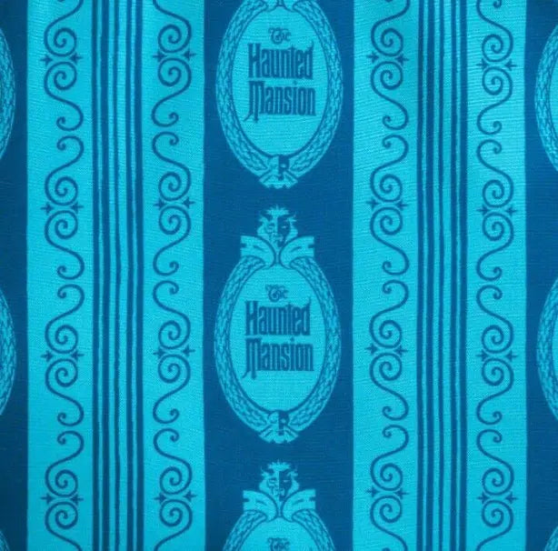 Disney Parks Loungefly The Haunted Mansion Wallpaper Drawstring Purse Glow in Dark