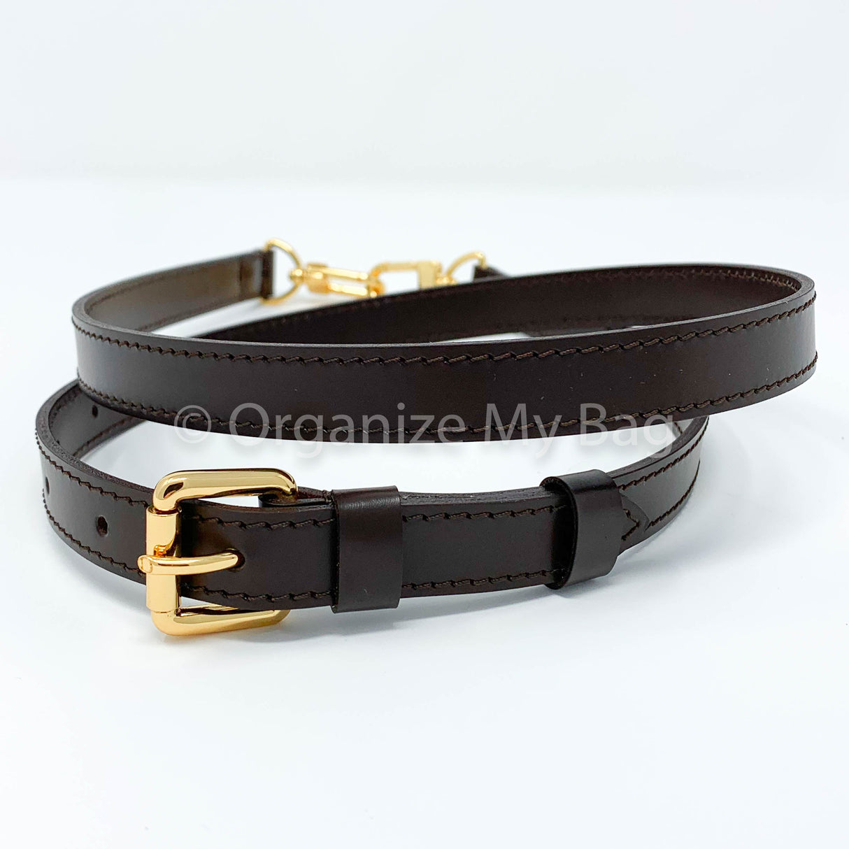 Dark Brown Leather Strap - Adjustable (20mm)