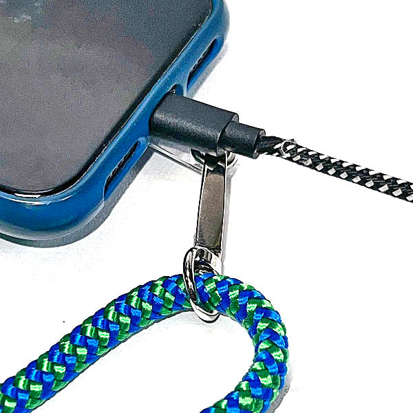 Cordón ajustable para teléfono celular estilo cuello: con clip de metal, ajustadores y herrajes finales