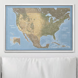 Push Pin USA Map Pin Board - Natural Earth - Pins Included!