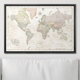 Push Pin World Map Pin Board - Desert Sunrise - Pins Included!