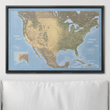 Push Pin USA Map Pin Board - Natural Earth - Pins Included!