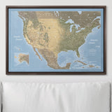 Push Pin USA Map Pin Board - Natural Earth - Pins Included!