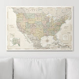 Push Pin USA Map Pin Board - Desert Sunrise - Pins Included!