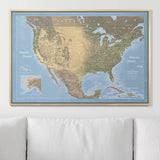 Push Pin USA Map Pin Board - Natural Earth - Pins Included!