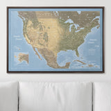 Push Pin USA Map Pin Board - Natural Earth - Pins Included!