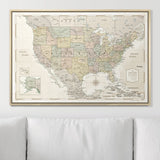 Push Pin USA Map Pin Board - Desert Sunrise - Pins Included!