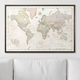 Push Pin World Map Pin Board - Desert Sunrise - Pins Included!