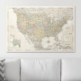 Push Pin USA Map Pin Board - Desert Sunrise - Pins Included!