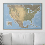 Push Pin USA Map Pin Board - Natural Earth - Pins Included!