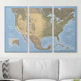 Push Pin USA Map Pin Board - Natural Earth - Pins Included!