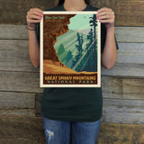 Great Smoky Mountains National Park: Alum Cave (63 National Parks) Art Print