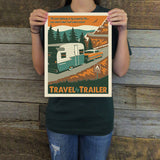 Travel by Trailer (Lake & Lodge) Art Print