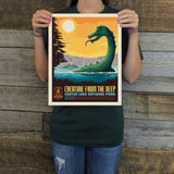 Crater Lake National Park: Creature from the Deep (Legends & Monsters) Art Print