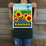 Kansas (State Pride) Art Print