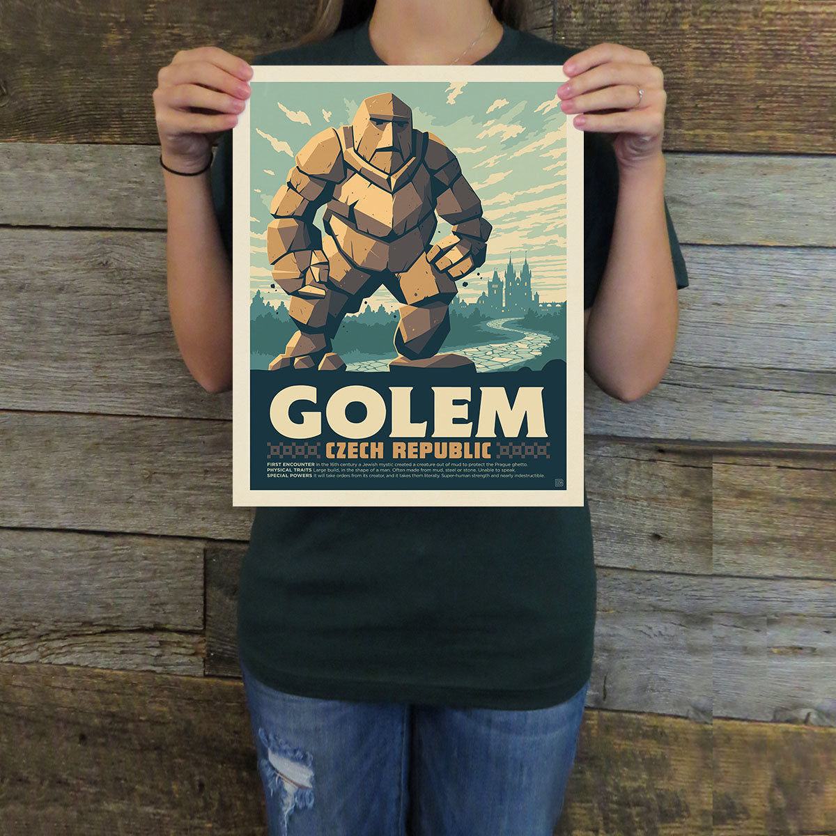 Czech Republic: Golem (Legends & Monsters) Art Print