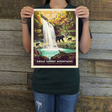 Great Smoky Mountains National Park: Grotto Falls (63 National Parks) Art Print